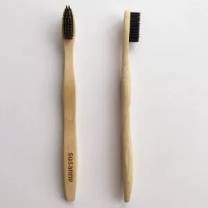 BBTHB01：Eco-friendly Bamboo Toothbrush With Charcoal Activated Bristles | 100% Biodegradable, Eco-Friendly, BPA-Free